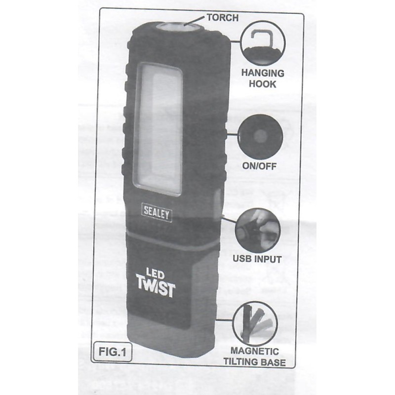 LED Twist Rechargeable Inspection Light LED601