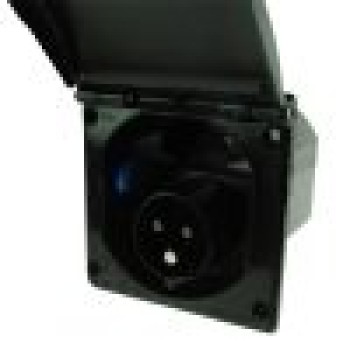 240V 16A Black Mains Flush Fit Socket MP598B