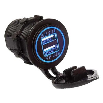 USB 2-Port Socket Dual 2.1A  Dual Voltage 060115