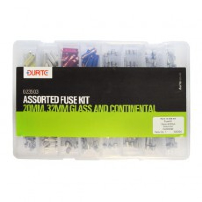 Assorted 20mm, 32mm Glass and Continental Fuse Kit 023503