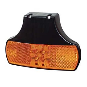 12-24V LED Amber Marker with Bracket   017111 Superseal connector