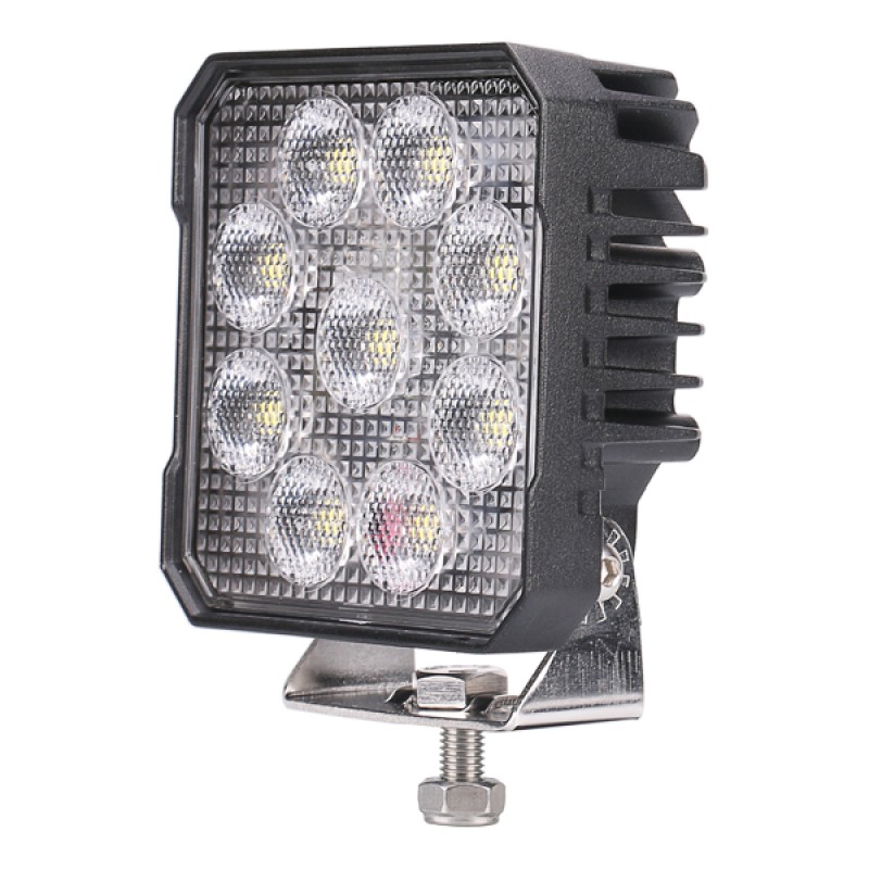 45W Square LED Worklamp with Amber Warning Light 042008