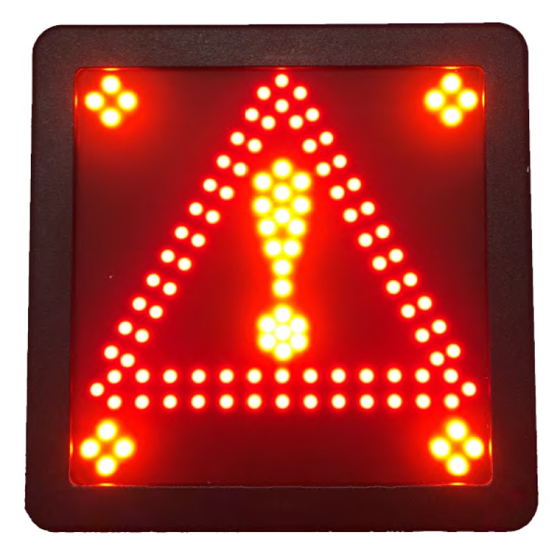 LED Blind Spot Cycle Warning Sign 087061