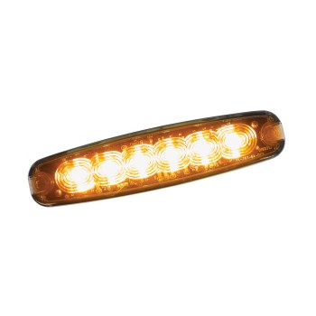 Amber 6 LED Warning Light LED26A