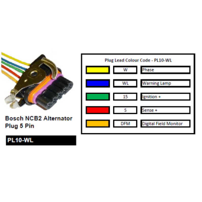 Bosch NCB2 Alternator Plug PL10-WL