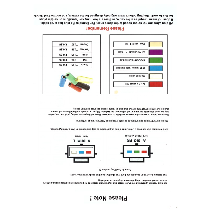 Alternator Plug Set  PL100