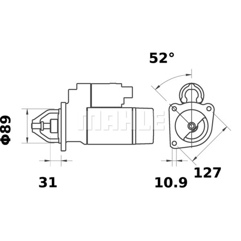 Starter Motor IS1254 OEM PN 11131769 