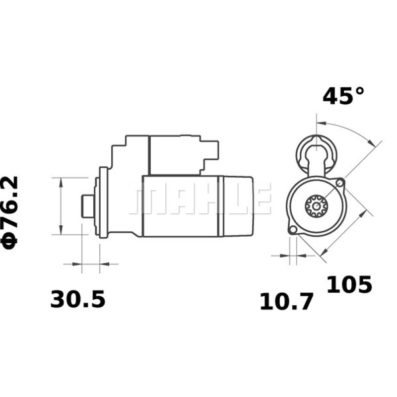 Starter Motor IS1062  OEM PN 11131199