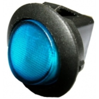 Illuminated Round Rocker Switch Blue  LED  EX722
