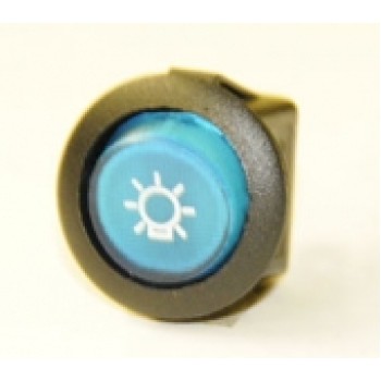 Illuminated Round Side Light Rocker Switch Blue  LED  EX722BULB