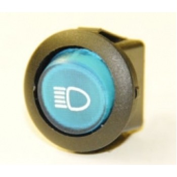 Illuminated Round Headlight Rocker Switch Blue  LED  EX722HL