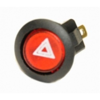 Illuminated Round Hazard Light Rocker Switch Red   LED  EX724HAZARD