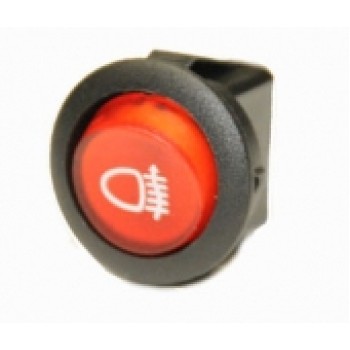 Illuminated Round Rear Fog Light Rocker Switch Red   LED  EX724RFOG