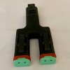 Grey Deutsch DT Series 2 Way Y Splitter Connector 11DTY02W