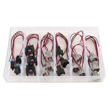 Assorted Delphi and Denso Injector Connectors Kit 18pc 37549