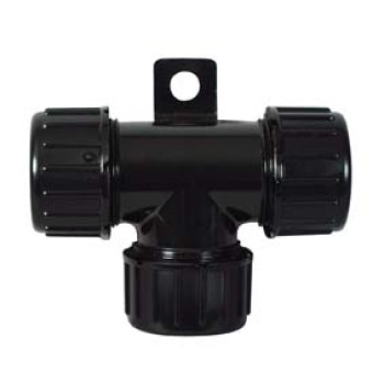 Polycarbonate T Fitting With Cap Nuts 033057