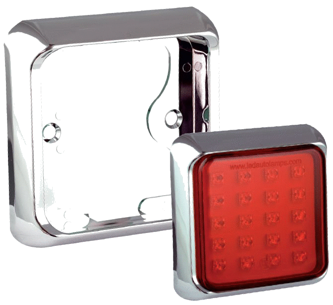 Square Rear Fog Lamp Chrome 100CFME